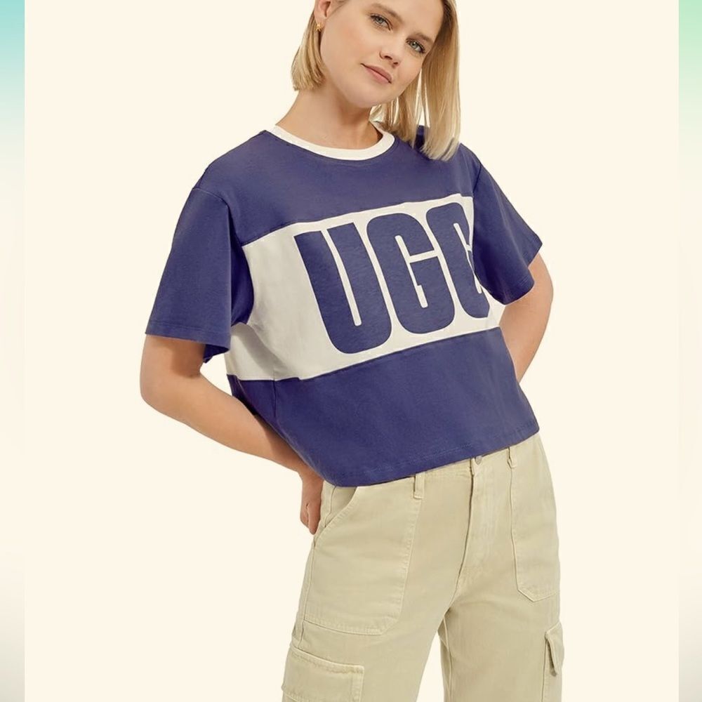 Ugg Women’s Jordene Colorblocked Logo Cropped Tee